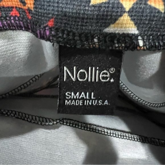 Nollie Small Gray Aztec Print Mini Pull On Stretchy Skirt G - Picture 3 of 3